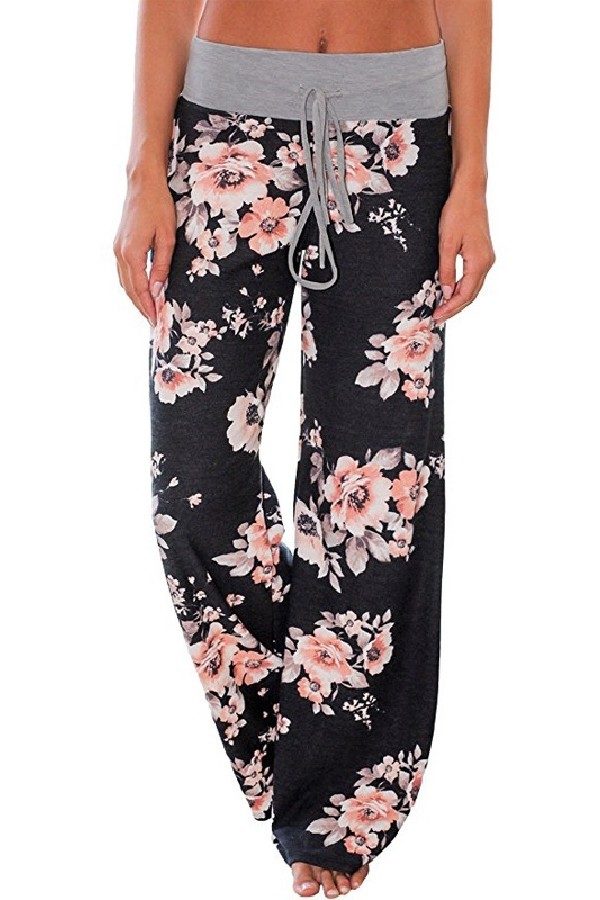 Floral Wide Leg Lounge Pants | AeyrApparel.com