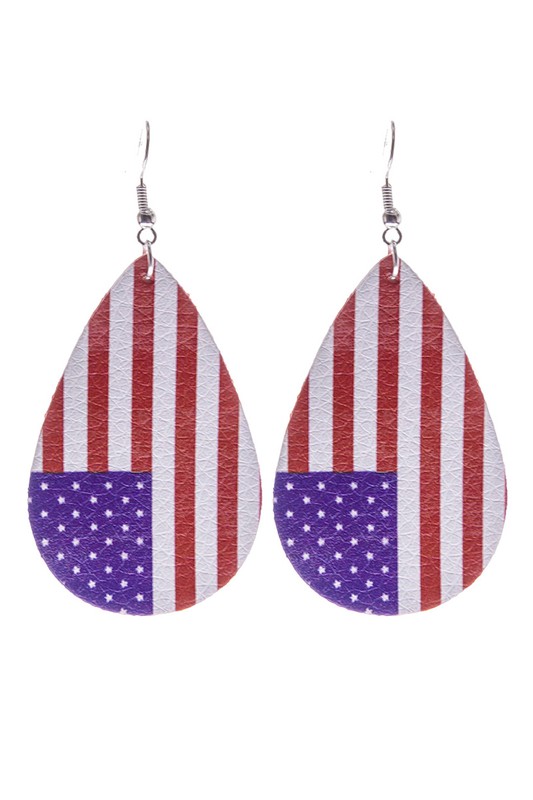 Die Cut American Flag Earrings | AeyrApparel.com