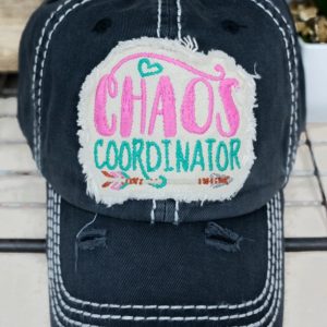Chaos Coordinator Black Distressed Cap | AeyrApparel.com
