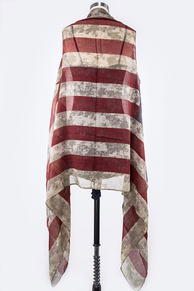 Vintage Design American Flag Scarf Vest | AeyrApparel.com
