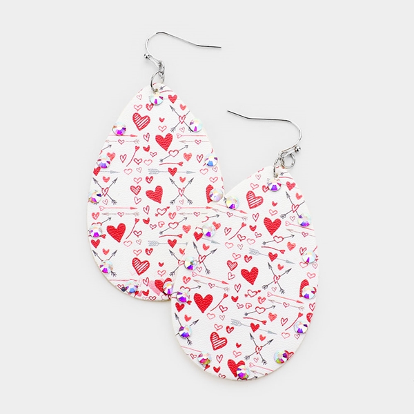 Valentines Die Cut Teardrop Earrings | AeyrApparel.com