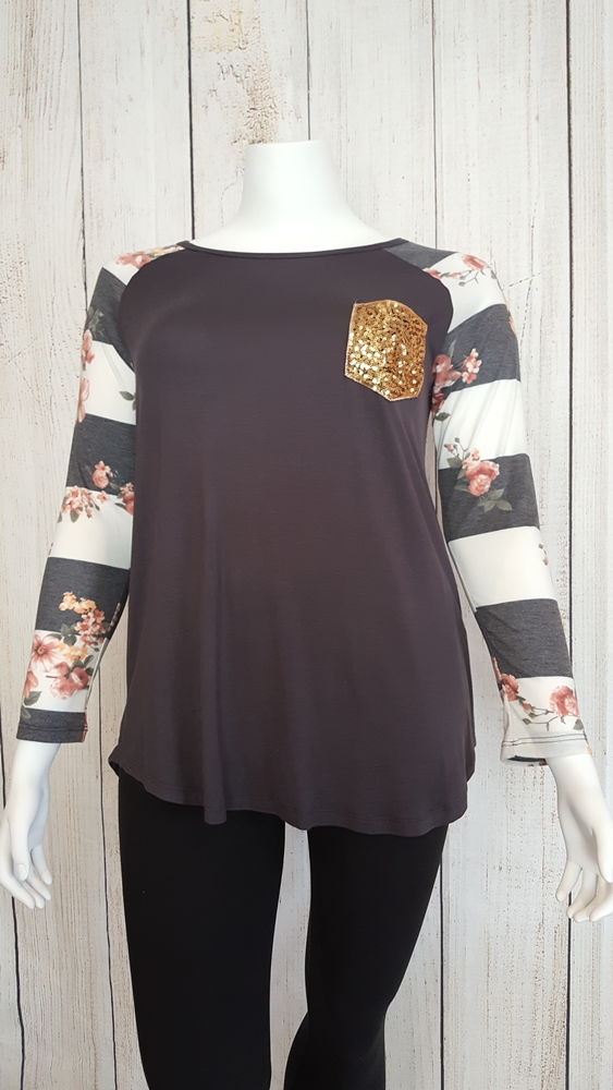 Tiffany Plus Size Raglan Pullover | AeyrApparel.com