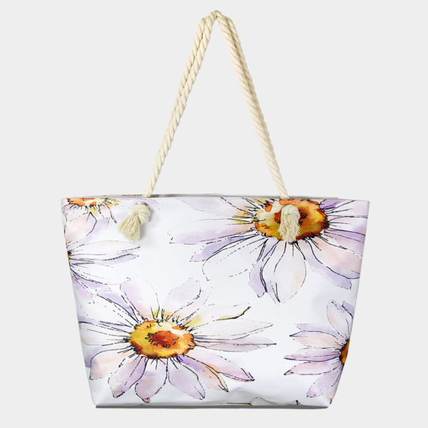 Watercolor Daisy Tote Bag | AeyrApparel.com