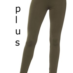 Olive Yoga Waist Leggings Plus | AeyrApparel.com